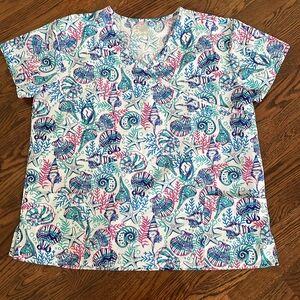 Scrubs seashore pattern